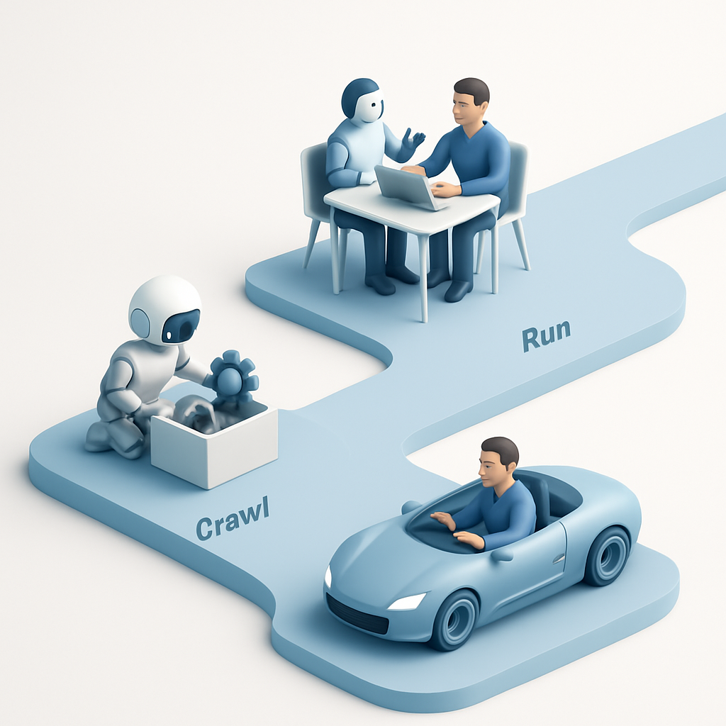 The AI Adoption Roadmap: Crawl, Walk, Run